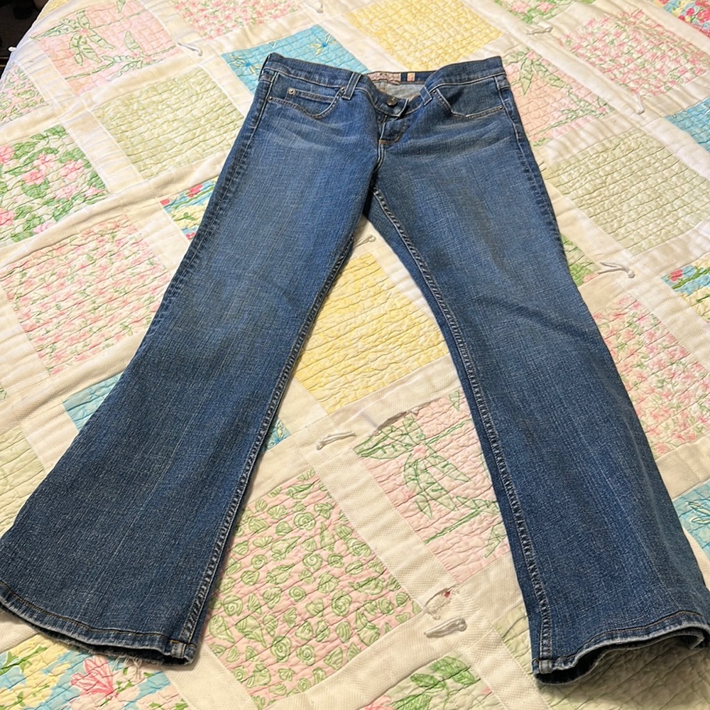 Juicy Couture low-rise Y2K vintage jeans with crystal bows on back pockets